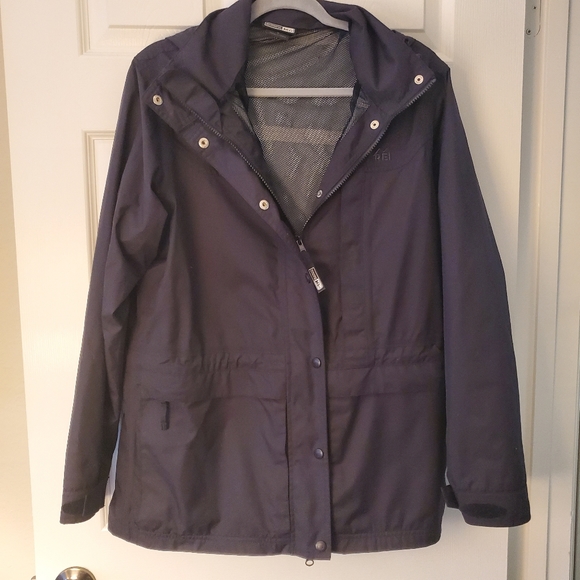 REI Jackets & Coats Rei Elements Rain Jacket Full Zip Mens Small